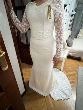 Vestido de Novia Blanco Encaje