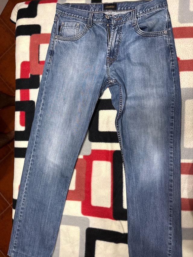 Vaqueros hombre azul cocheiro