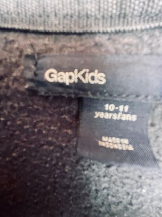 Sudadera cremallera caoucha GAP