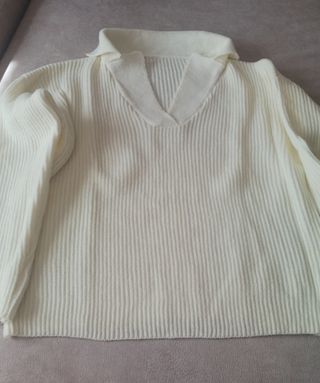 Jersey de punto crema
