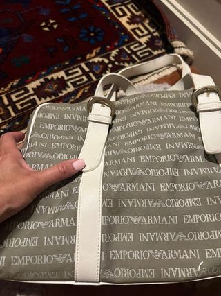 Bolso Emporio Armani Gris y Blanco