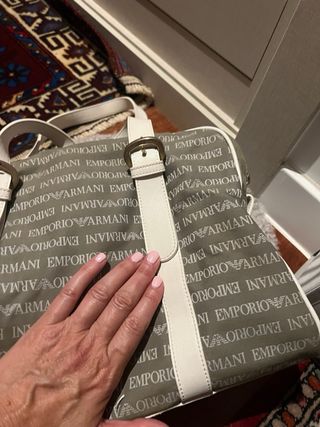 Bolso Emporio Armani Gris y Blanco
