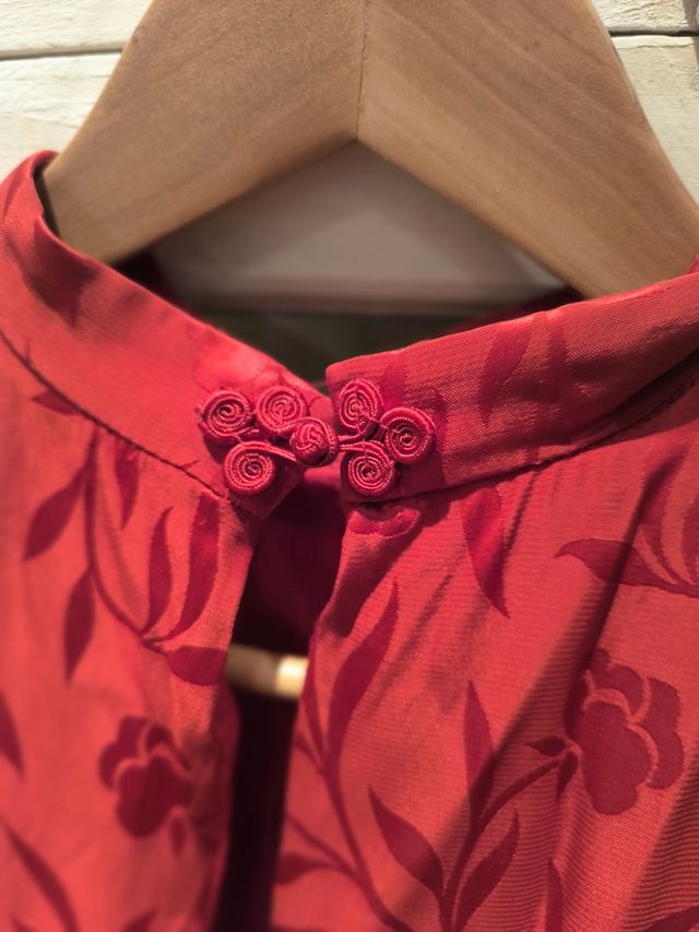 Vestido de fiesta rojo.