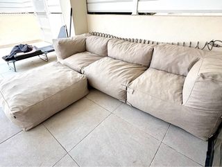 Divano chaise longue da esterno impermeabile beige