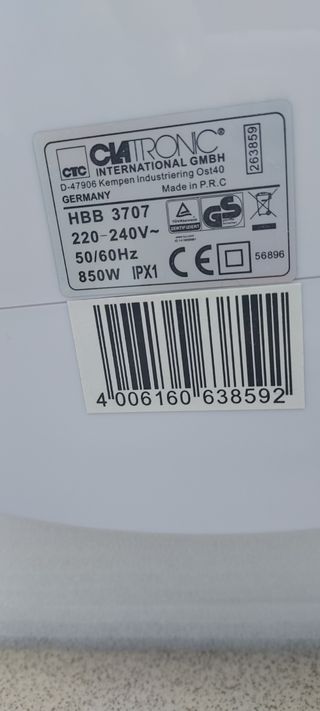 Clatronic HBB 3707 Stira Camicie e Bluse