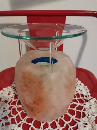 Diffusore Essenze Sale Himalaya con Vetro
