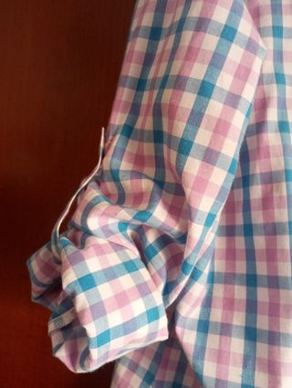 Camisa cuadros volantes chica