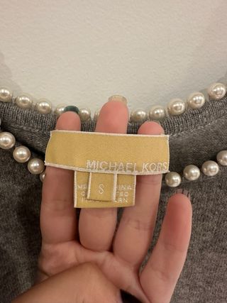 Top de lana Michael Kors con perlas