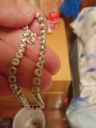 Pulsera Plata Ley Circonitas Blancas 20cm