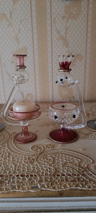 Portacandele profumabiente vetro soffiato