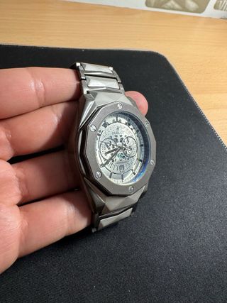Reloj Hublot Cronógrafo Esqueleto Gris/Plata