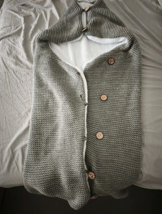 Saco Sweetpeeaa gris para capazo