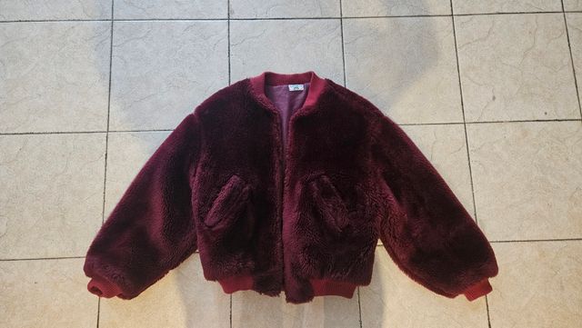 Bomber pelo granate talla 42/M