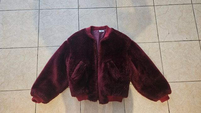 Bomber pelo granate talla 42/M