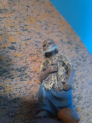Figura Belén de pastor con ofrenda