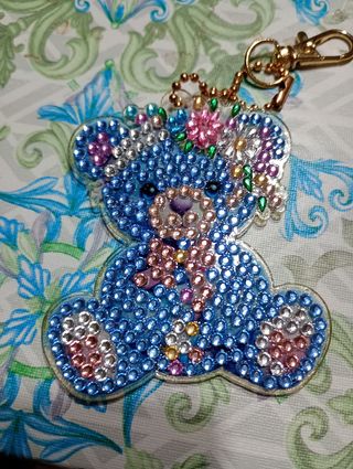 Llavero Oso Hecho a Mano Diamantes