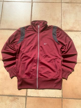 Nike Burgundy Vintage Track Jacket Retro Full Zip 
