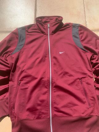 Nike Burgundy Vintage Track Jacket Retro Full Zip 