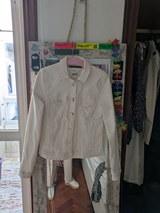 Chaqueta tejana Only blanca Talla S