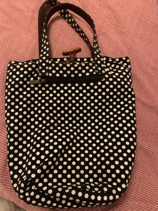 Bolso de lunares negro y blanco