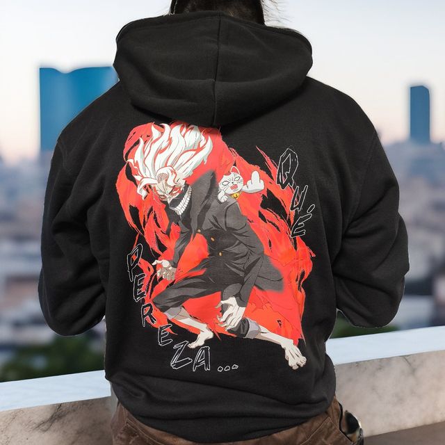 Sudadera Dandadan Okarun Negra y Roja