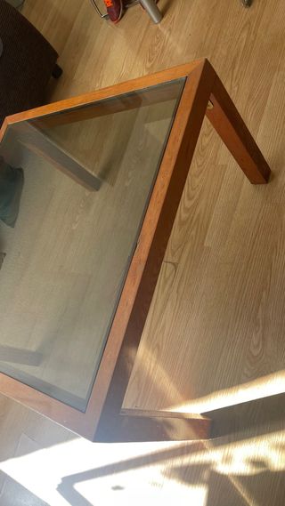Mesa ratona madera y vidrio
