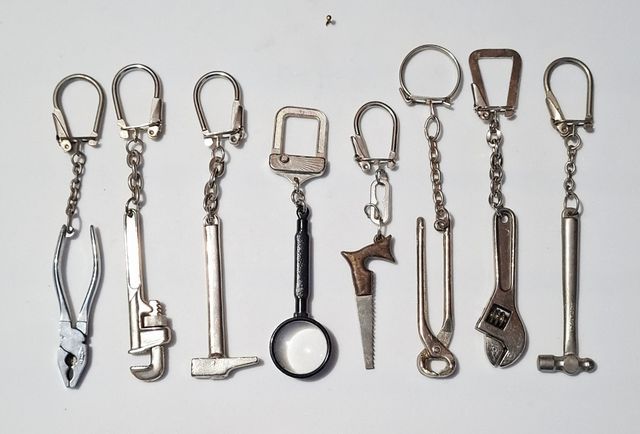 Set portachiavi in miniatura vintage retrò