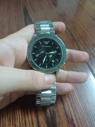 Reloj Emporio Armani Hombre Negro/Plata