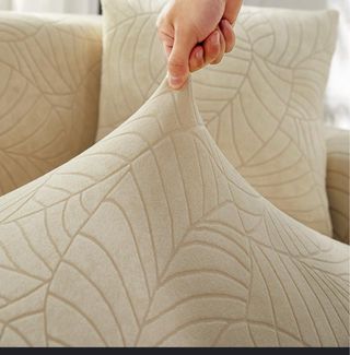 Funda sofá 2 plazas beige suave