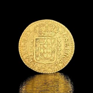 1000 Reis Portugal 1768 Gold Coin