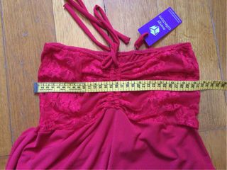 Completo 2 pezzi: abito e pantaloni rossi