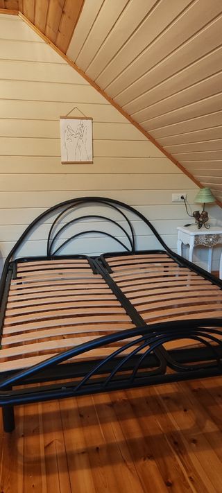 Estructura Cama Somier Articulado Metal Madera