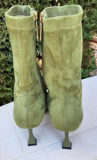 Botines Cuplé Verdes Tacón