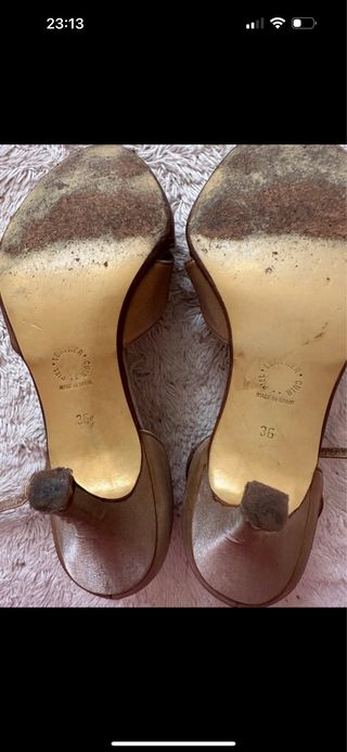 Sandalias Lodi Peeptoes Doradas Talla 38