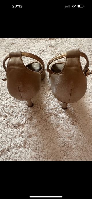 Sandalias Lodi Peeptoes Doradas Talla 38
