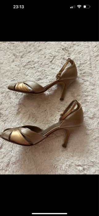 Sandalias Lodi Peeptoes Doradas Talla 38