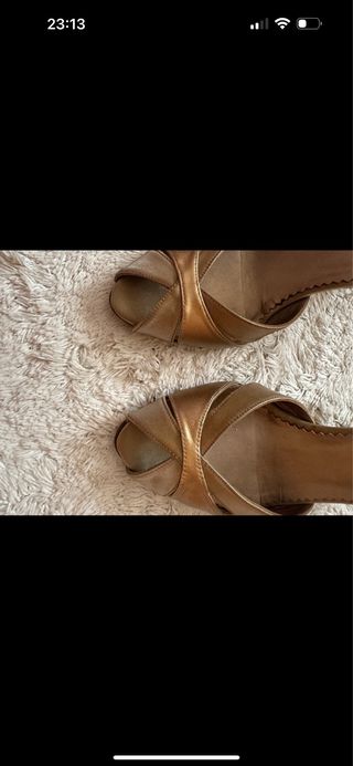 Sandalias Lodi Peeptoes Doradas Talla 38