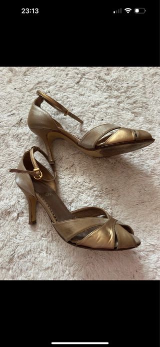 Sandalias Lodi Peeptoes Doradas Talla 38