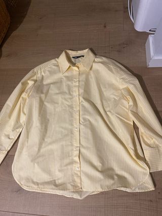 Camisa Zara rayas amarillo y blanco