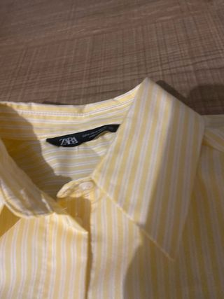 Camisa Zara rayas amarillo y blanco