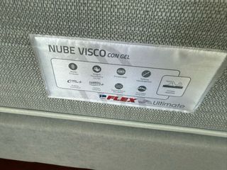 CANAPÉ FIJO Y COLCHON FLEX NUBE VISCO 150x200