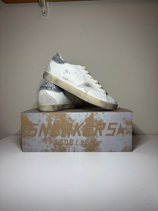Golden Goose Superstar Estrella Plateada