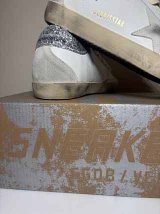 Golden Goose Superstar Estrella Plateada