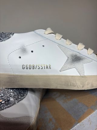 Golden Goose Superstar Estrella Plateada