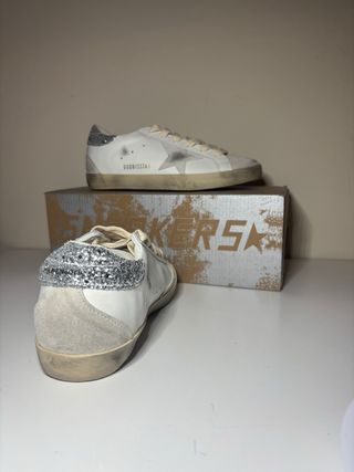 Golden Goose Superstar Estrella Plateada