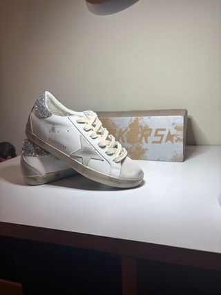 Golden Goose Superstar Estrella Plateada