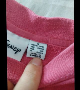 Sudadera Disney Stitch Talla 38 Rosa.
