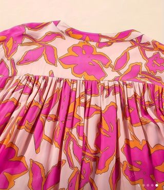 Camisa floral manga murciélago