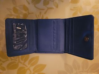 Cartera azul LET'S GO AHEAD