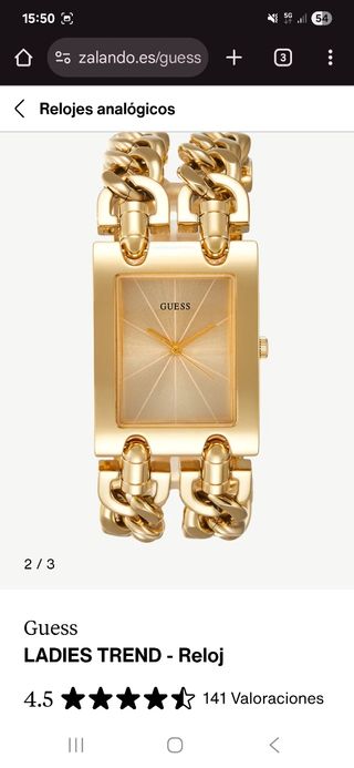 Reloj Guess Dorado Mujer
